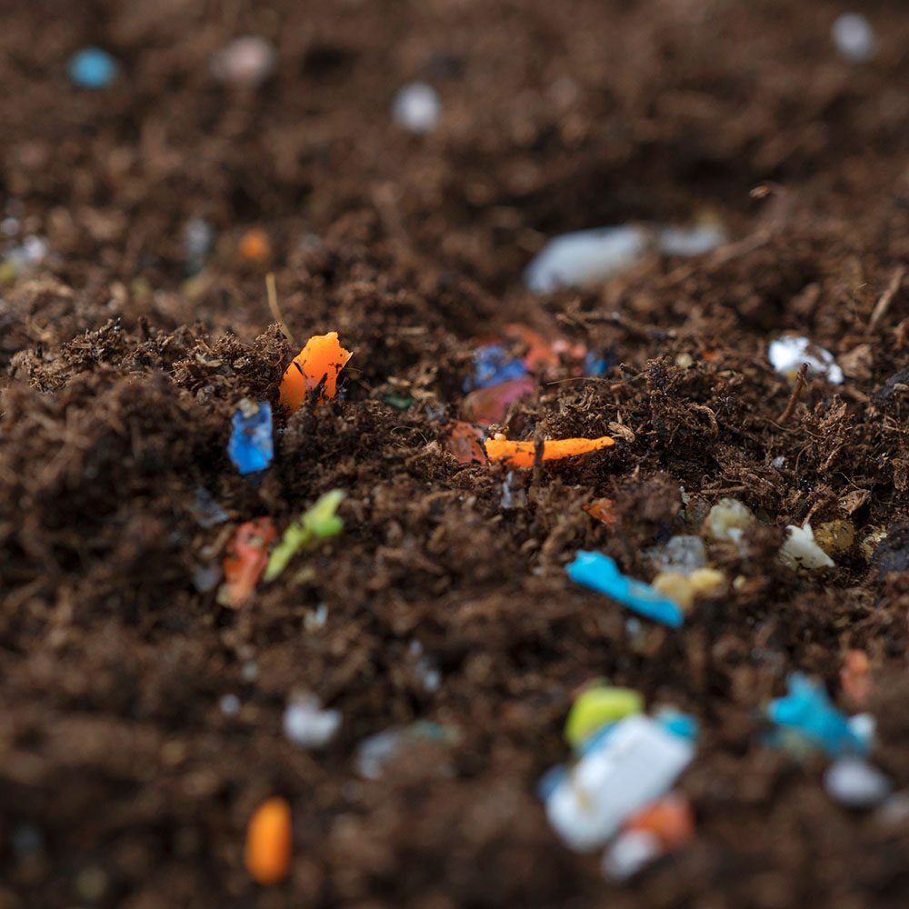 Plastics in soil