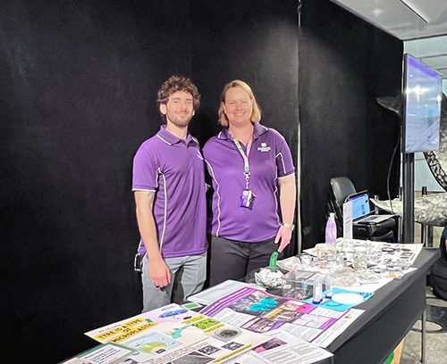 Dr Ian Zammit and PhD student Stacey O'Brien at World Science Festival 2024