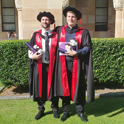 recent graduates dr joseph clokey and dr bastian schulze