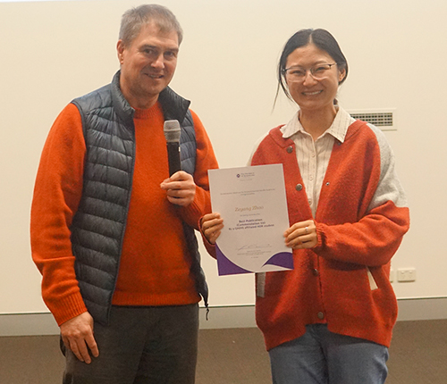 Zeyang Zhao receives her Commendation