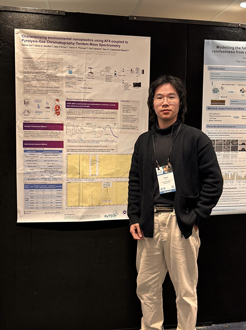 Haitao with his poster at SETAC