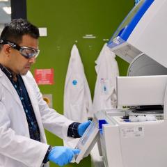 researcher in lab